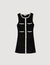 Robe courte en maille velours