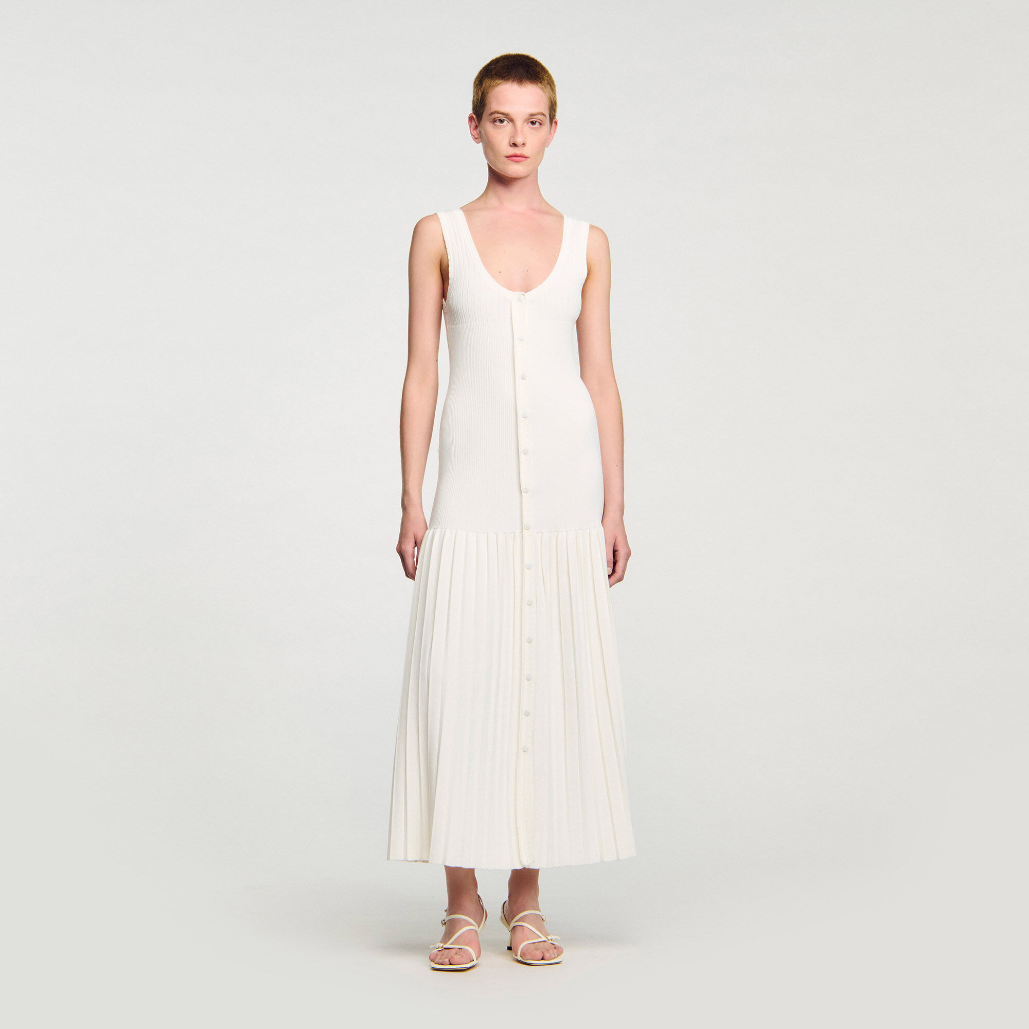 Langes Strickkleid