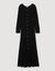 Langes Strickkleid mit Ziermuster