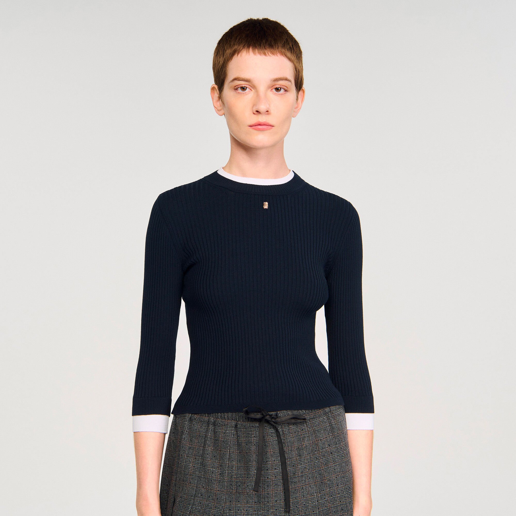 Pull 2 en 1 en laine mélangé