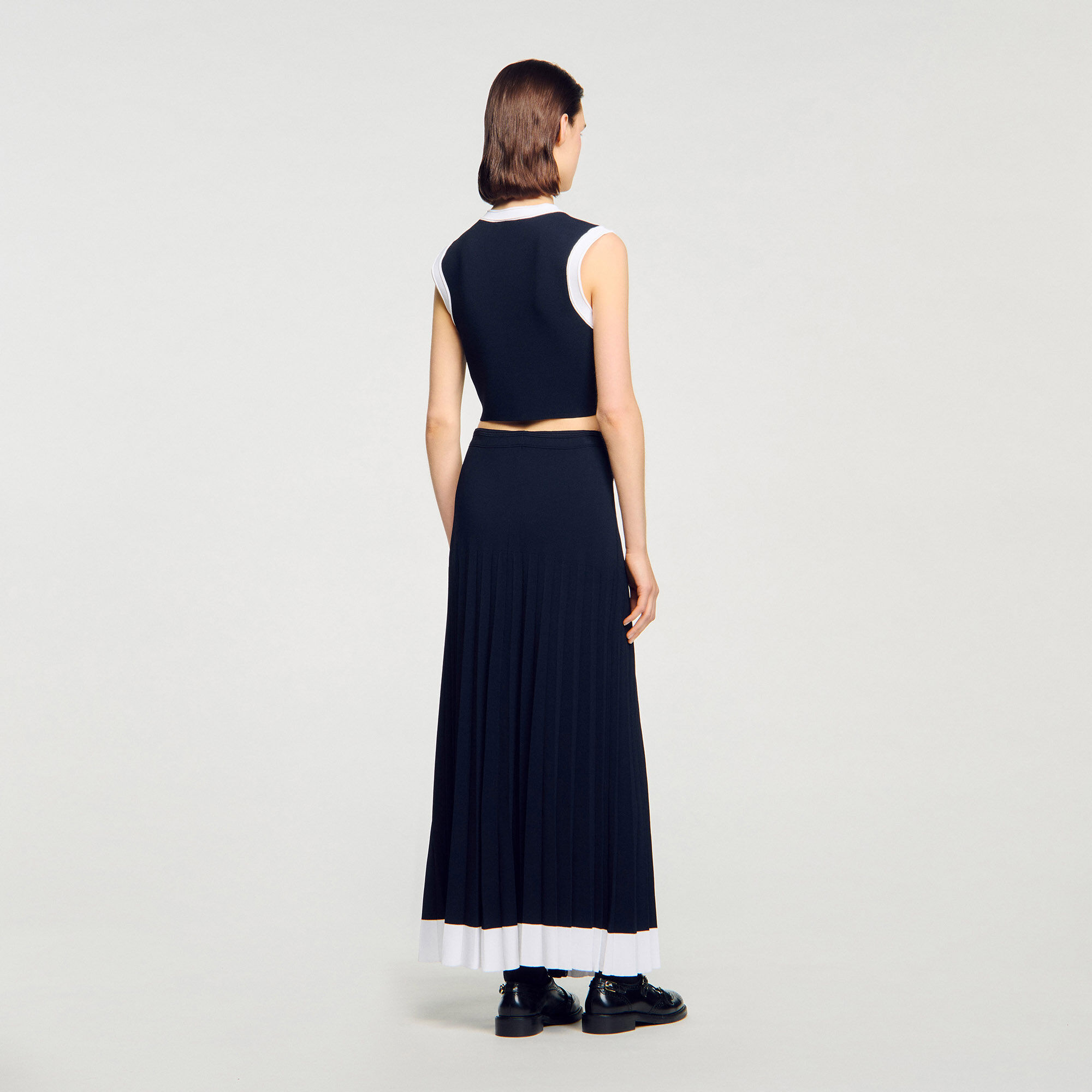Gilet court bicolore