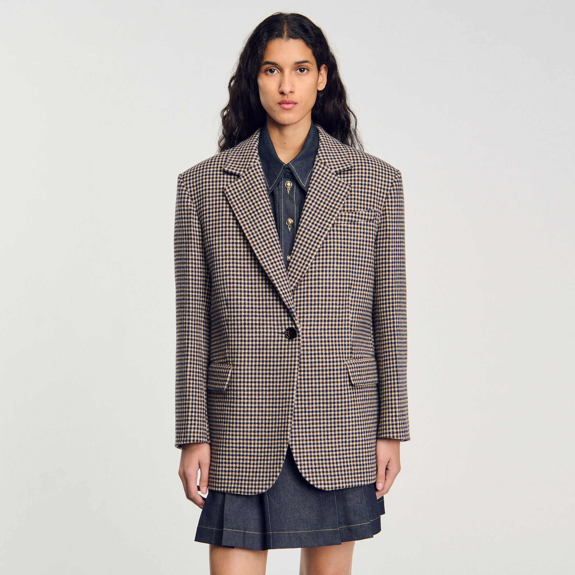Klein karierter Blazer