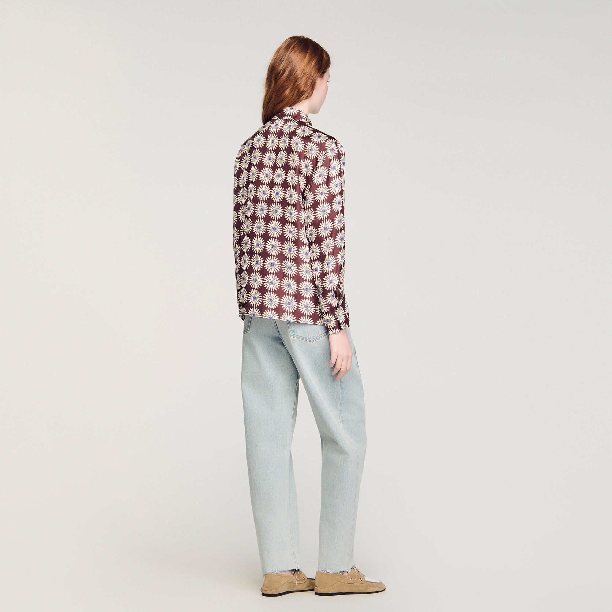 Seidenhemd mit Blumenprint