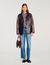 Oversize-Lederblouson mit Nieten