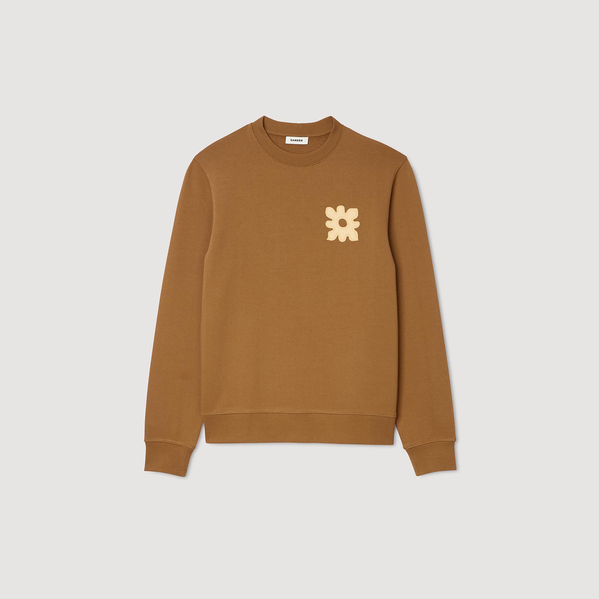 Sweatshirt à patch fleur