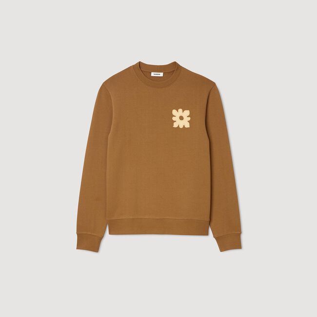 Sweatshirt à patch fleur