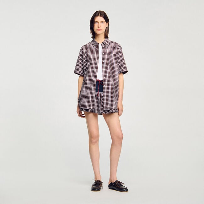 Oversized check shirt