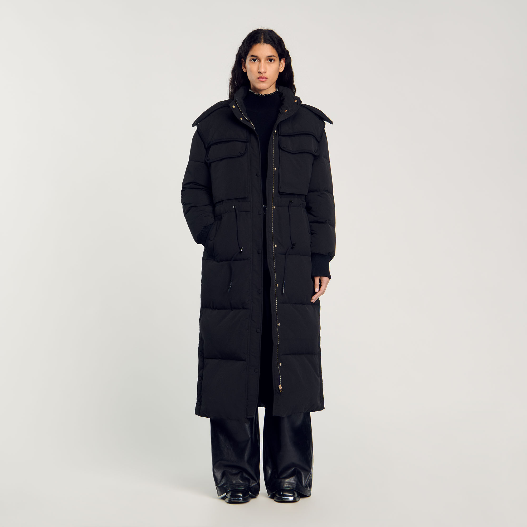 Sandro check coat best sale