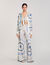 Spiral-motif wide-leg trousers