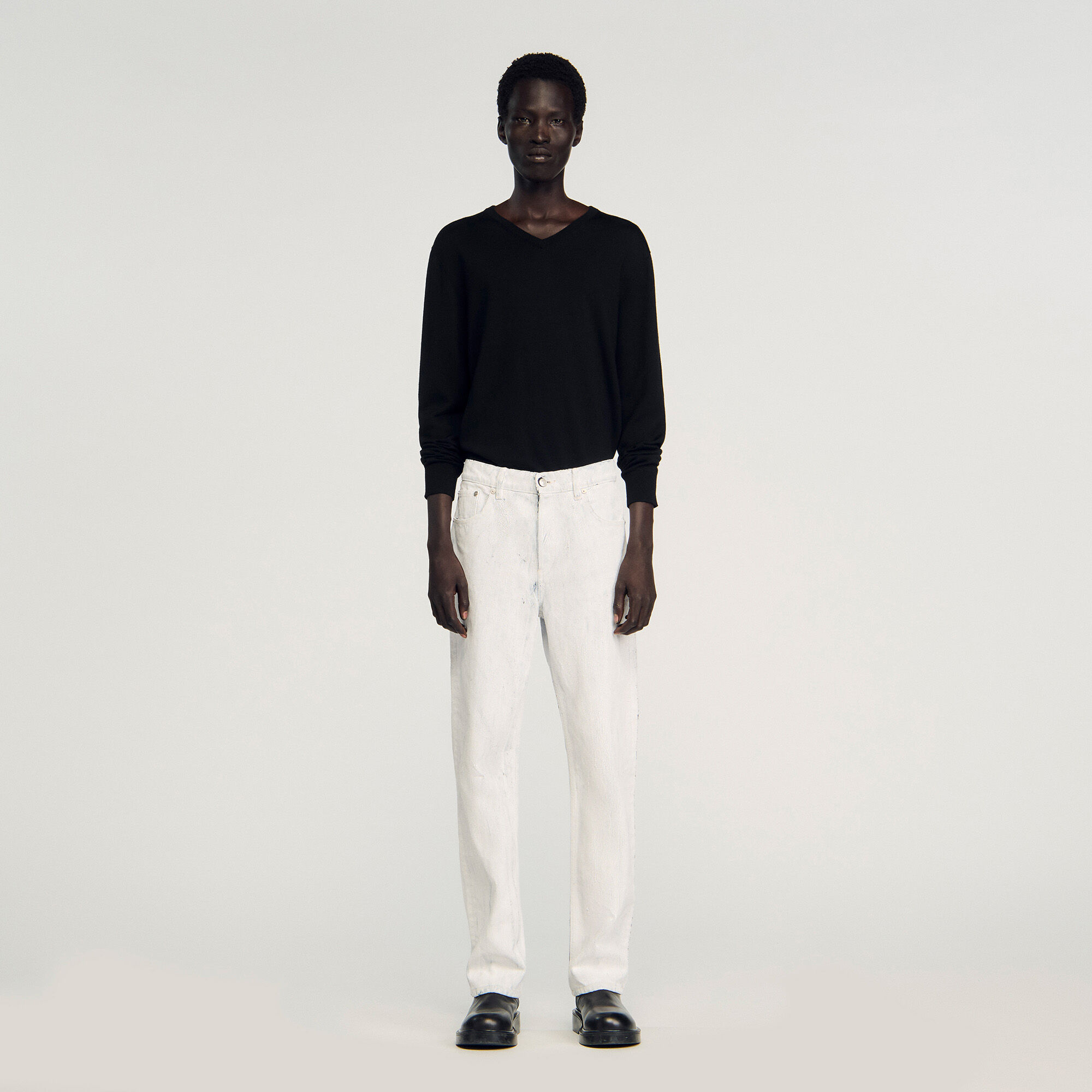 Regular-Jeans im Crackle-Look