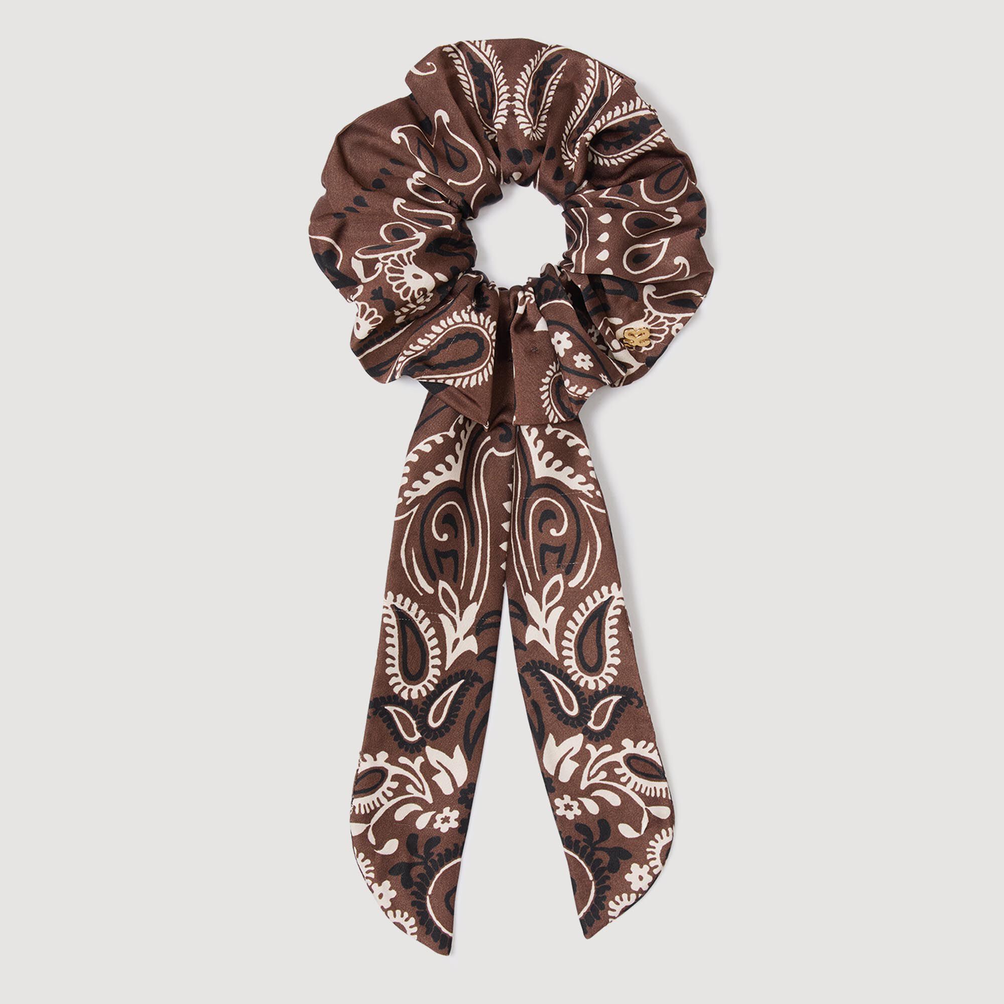 Chouchou foulard à imprimé bandana