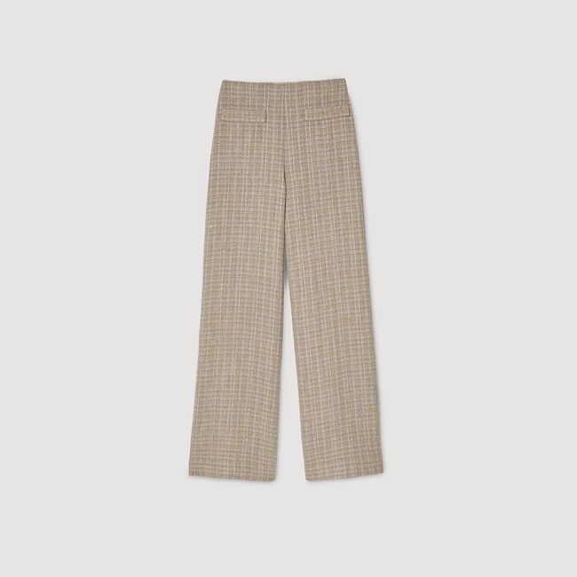 Pantalon droit en tweed 