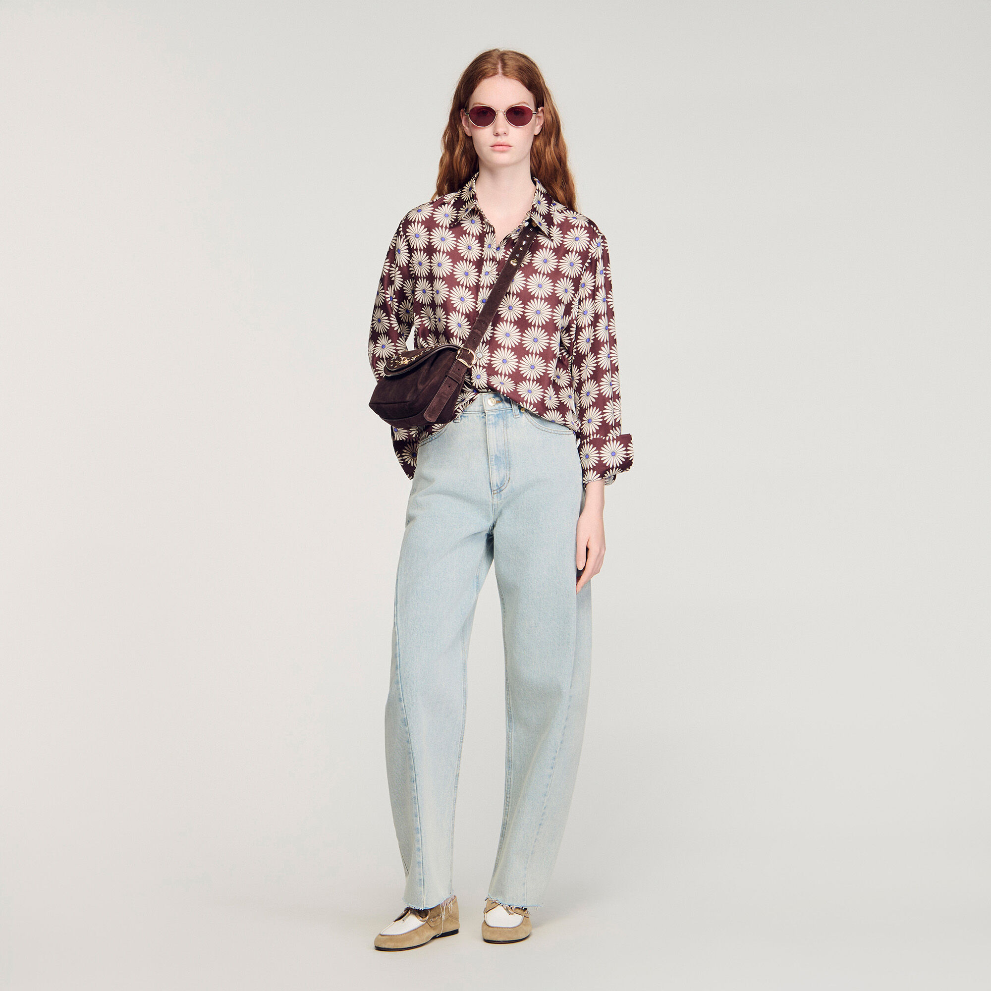 Seidenhemd mit Blumenprint