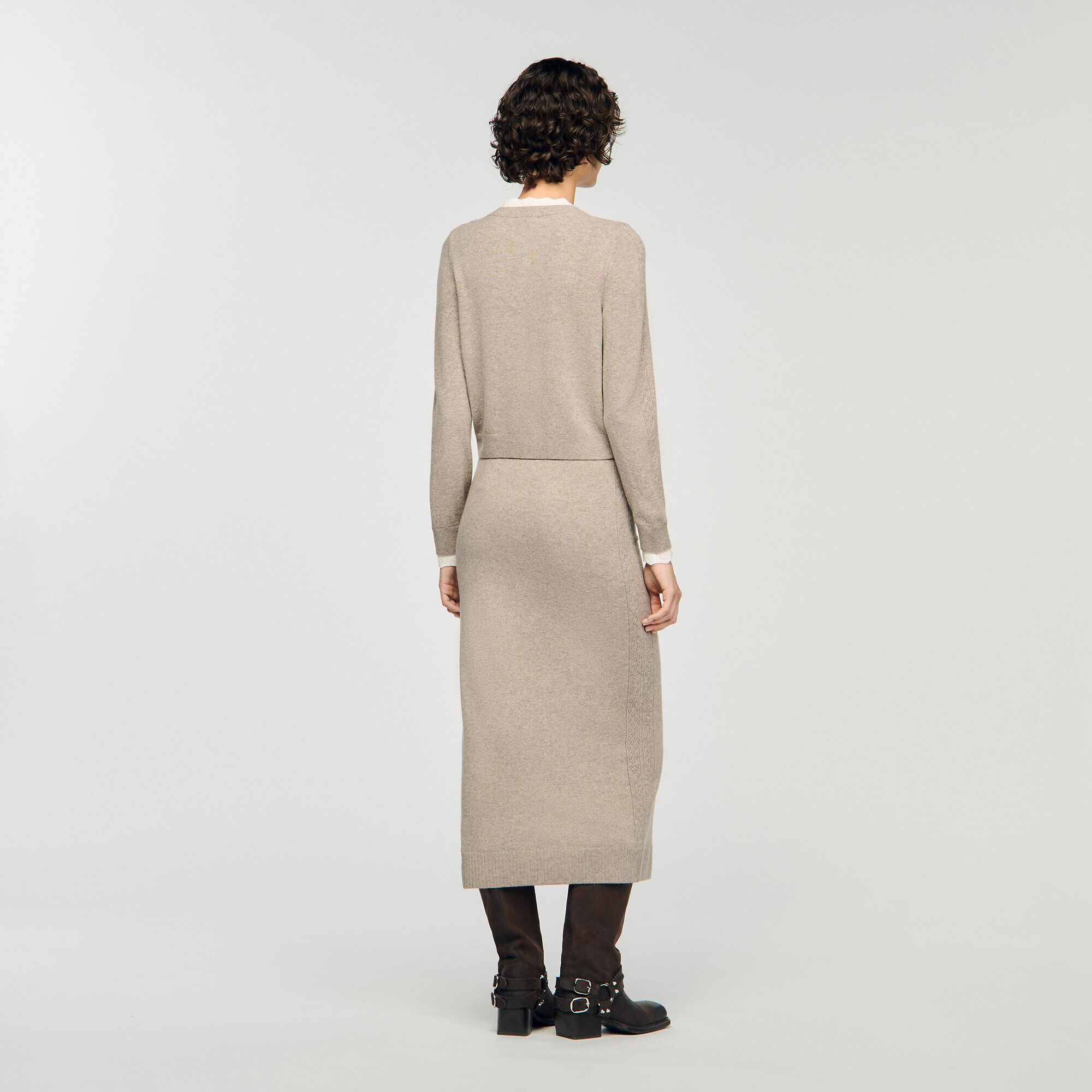 Cardigan à col contrasté 