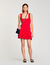 Kurzes Strickkleid mit Volant