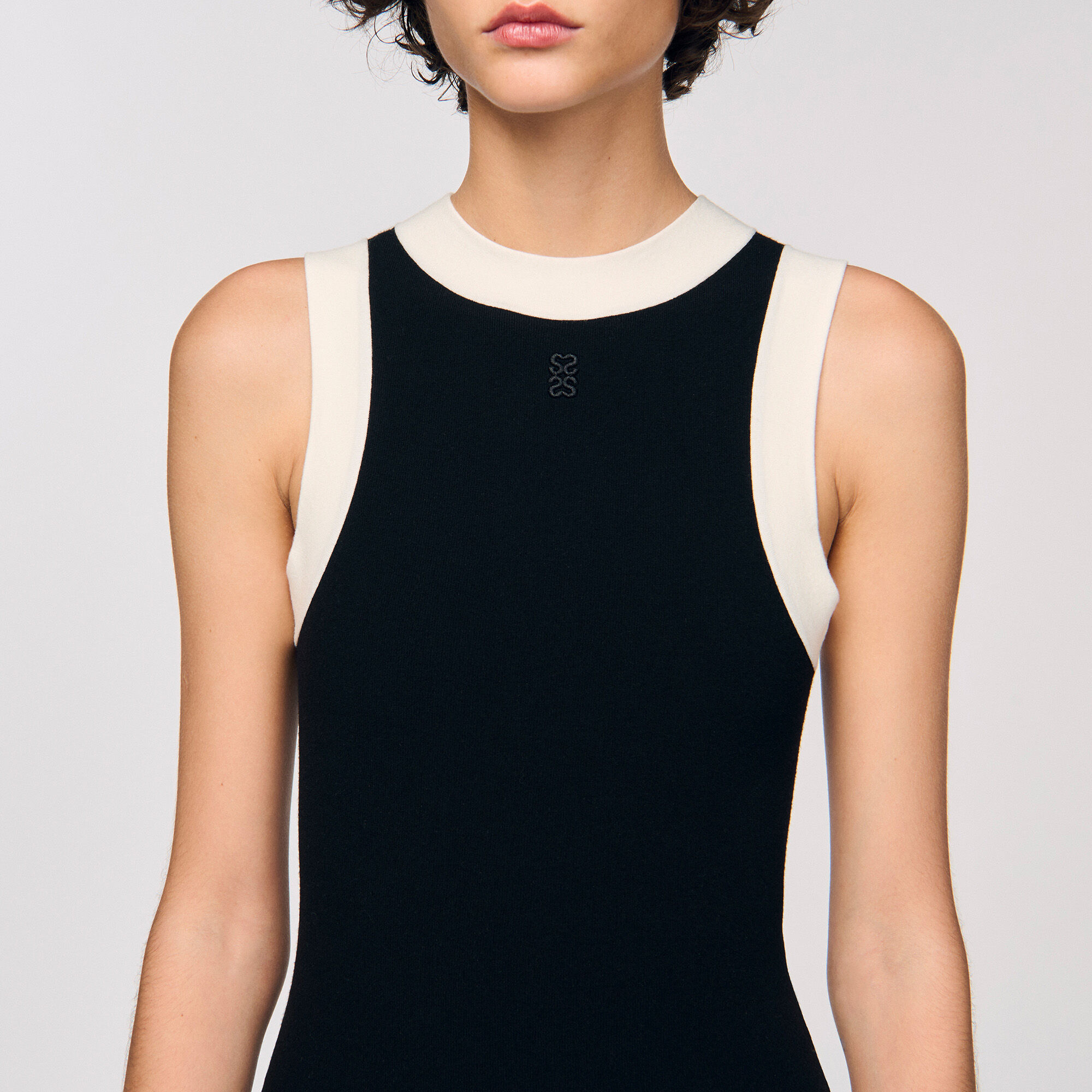 Body en maille bicolore