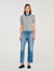 Cardigan mit Denim-Kragen