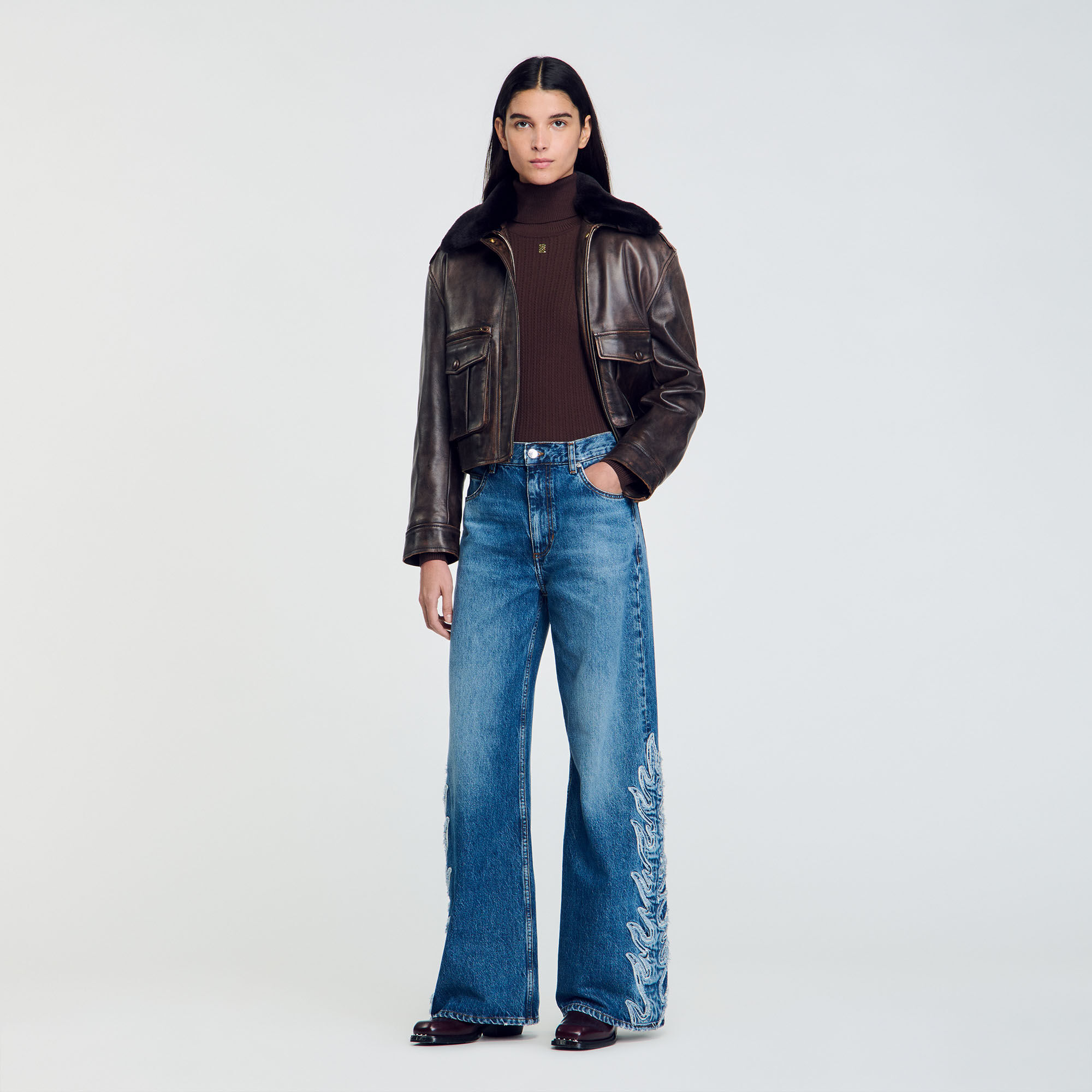 Flared Jeans Flammen