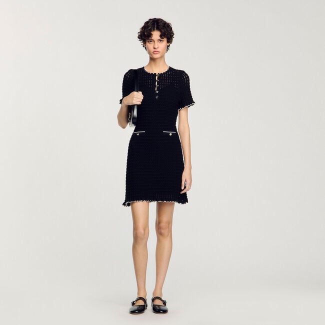 Robe courte en maille 