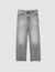Low-waisted straight-leg jeans