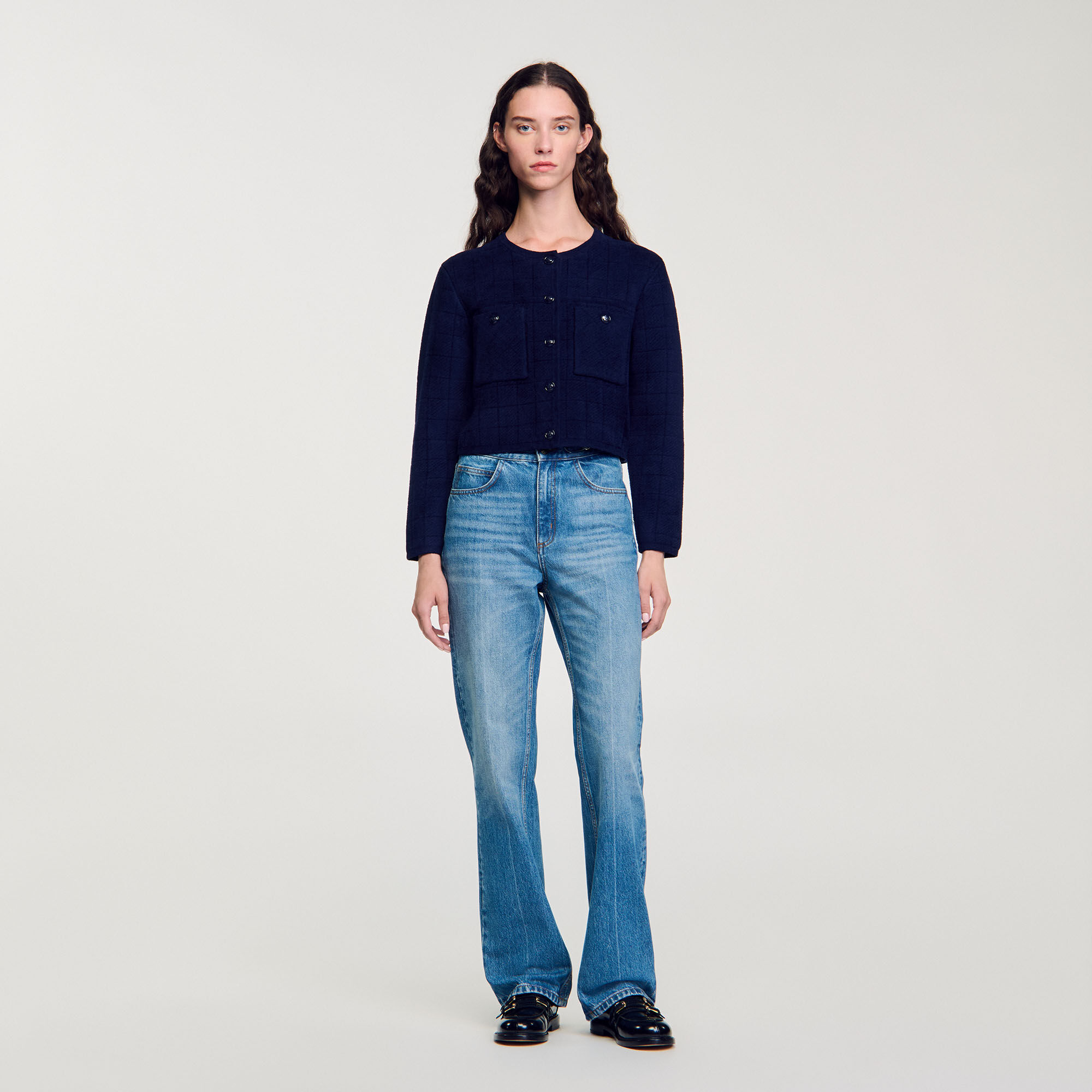 Veste courte en maille