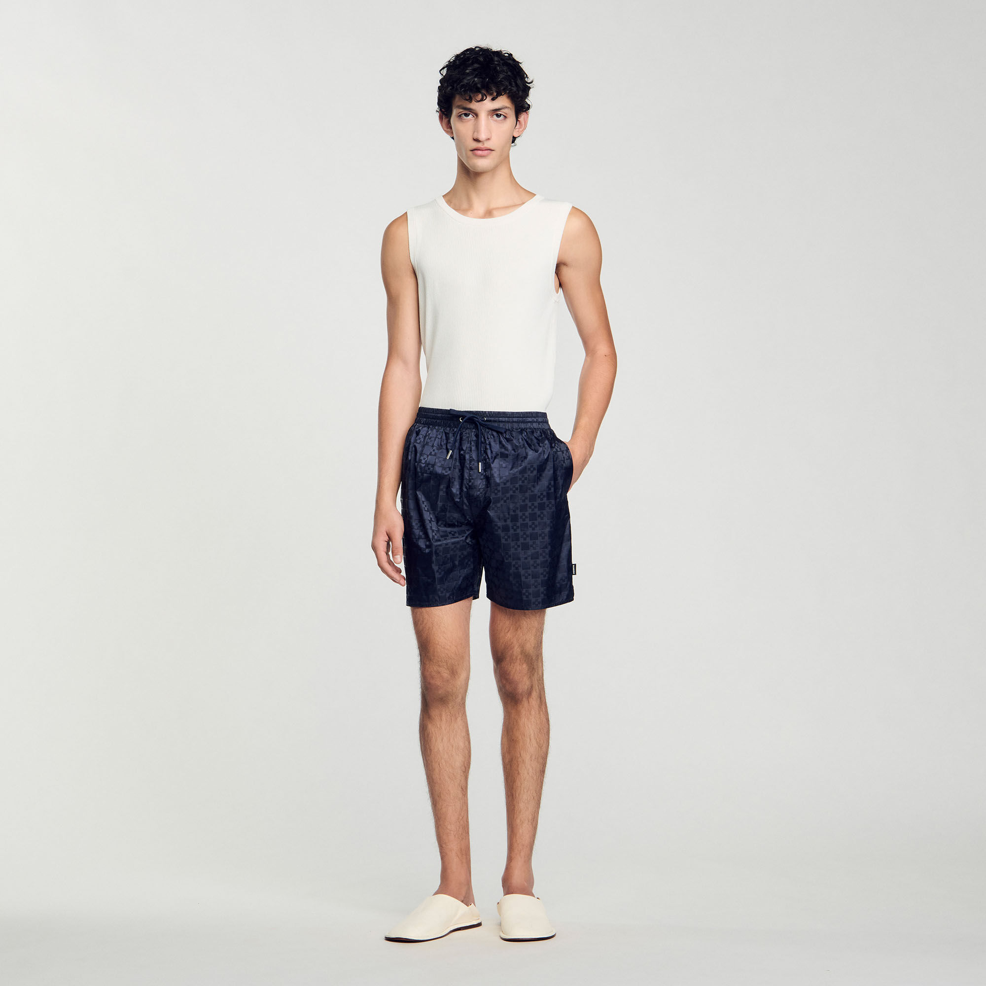 Badehose mit Square-Cross-Muster