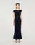 Langes drapiertes Kleid