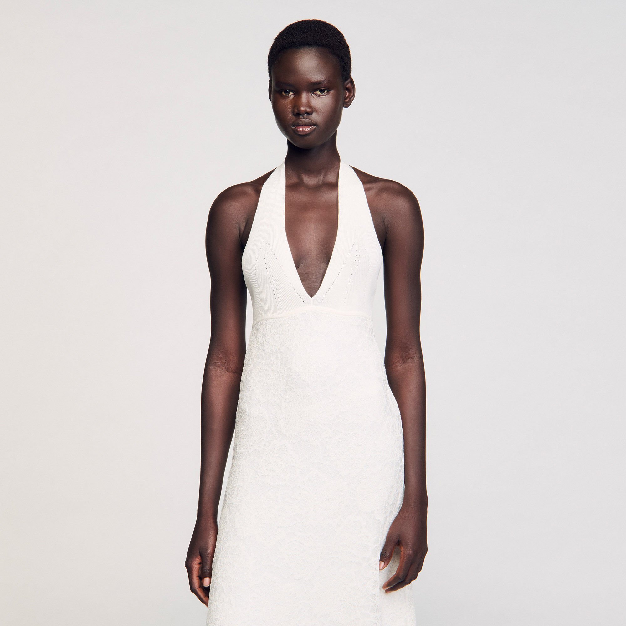 Robe longue en maille