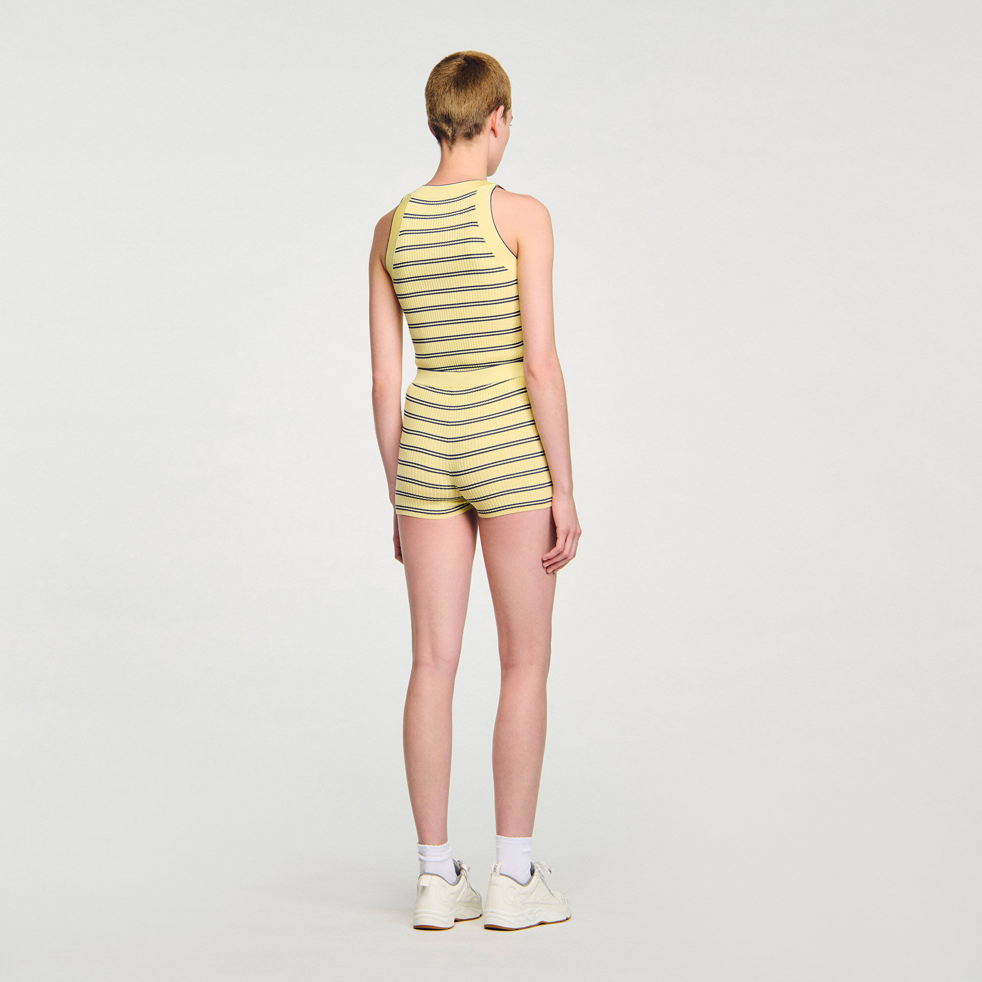 Gestreifte Strickshorts