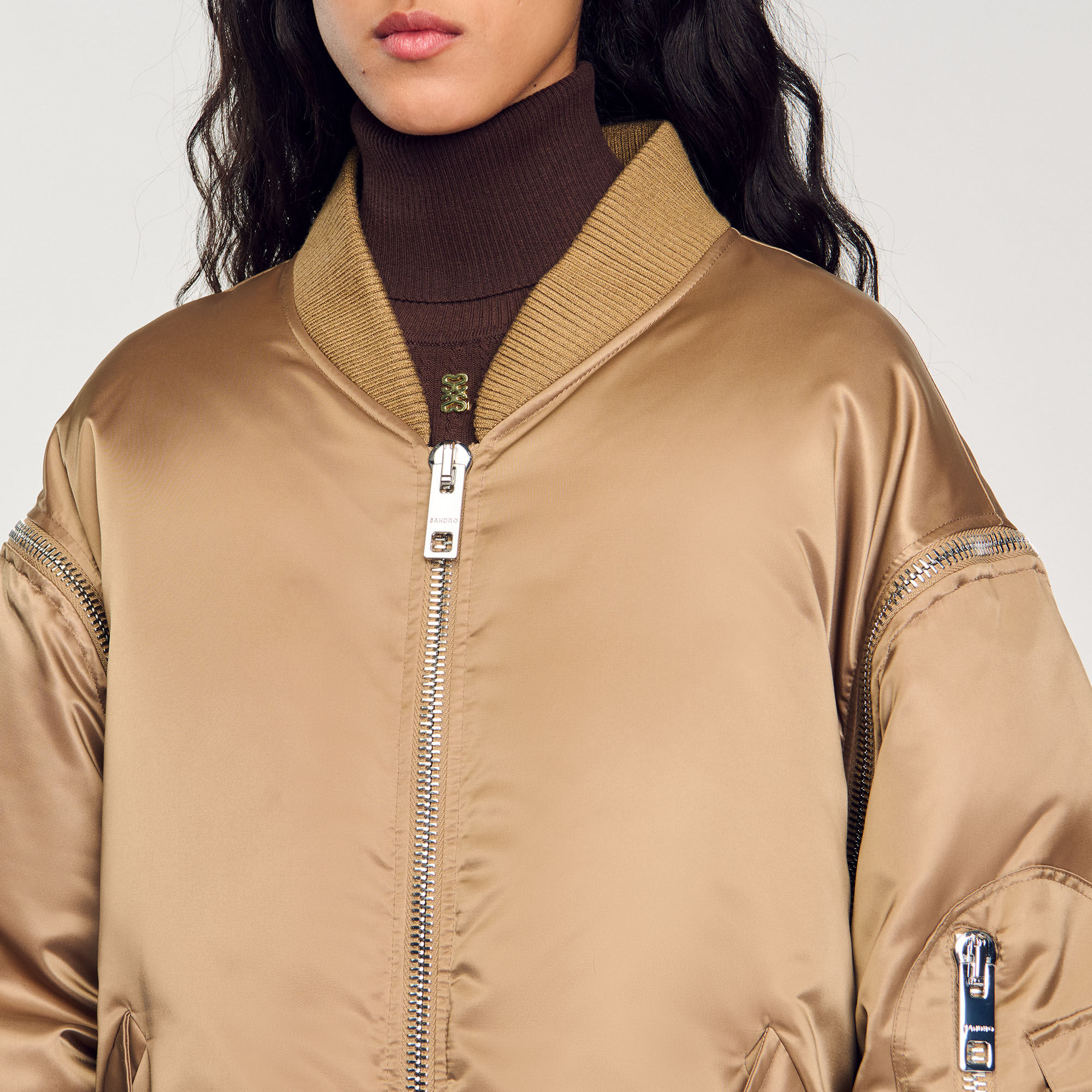 Blouson bomber satiné 