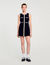 Robe courte en maille velours