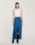 Langer Jeansrock mit Strassbesatz