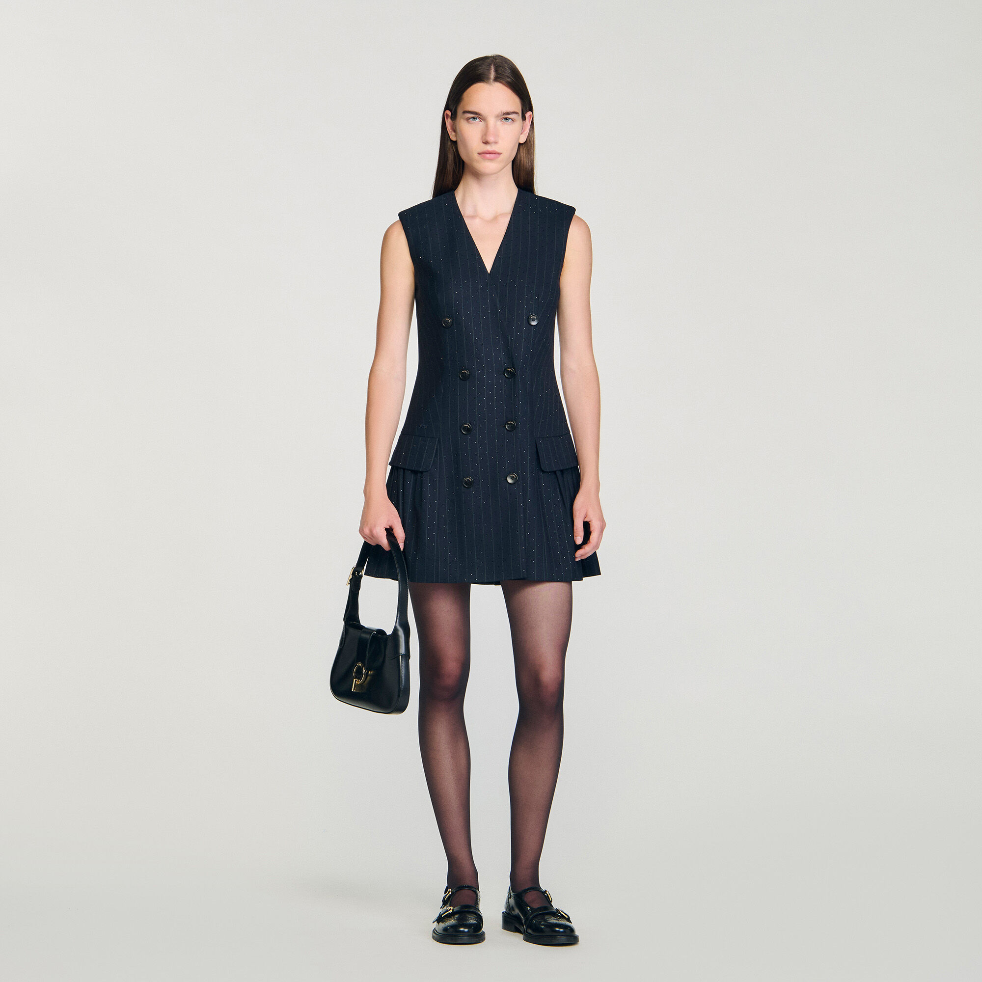 Short rhinestone suit dress