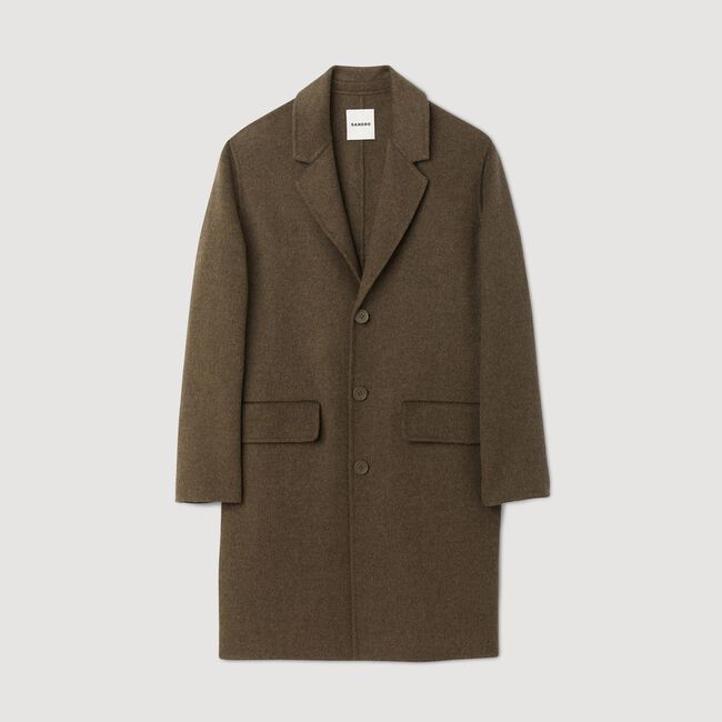 Straight-cut wool coat