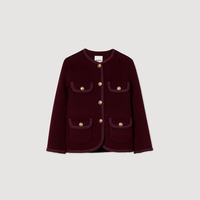 Veste double face boutonnée