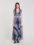 Langes Kleid mit Bandana-Print