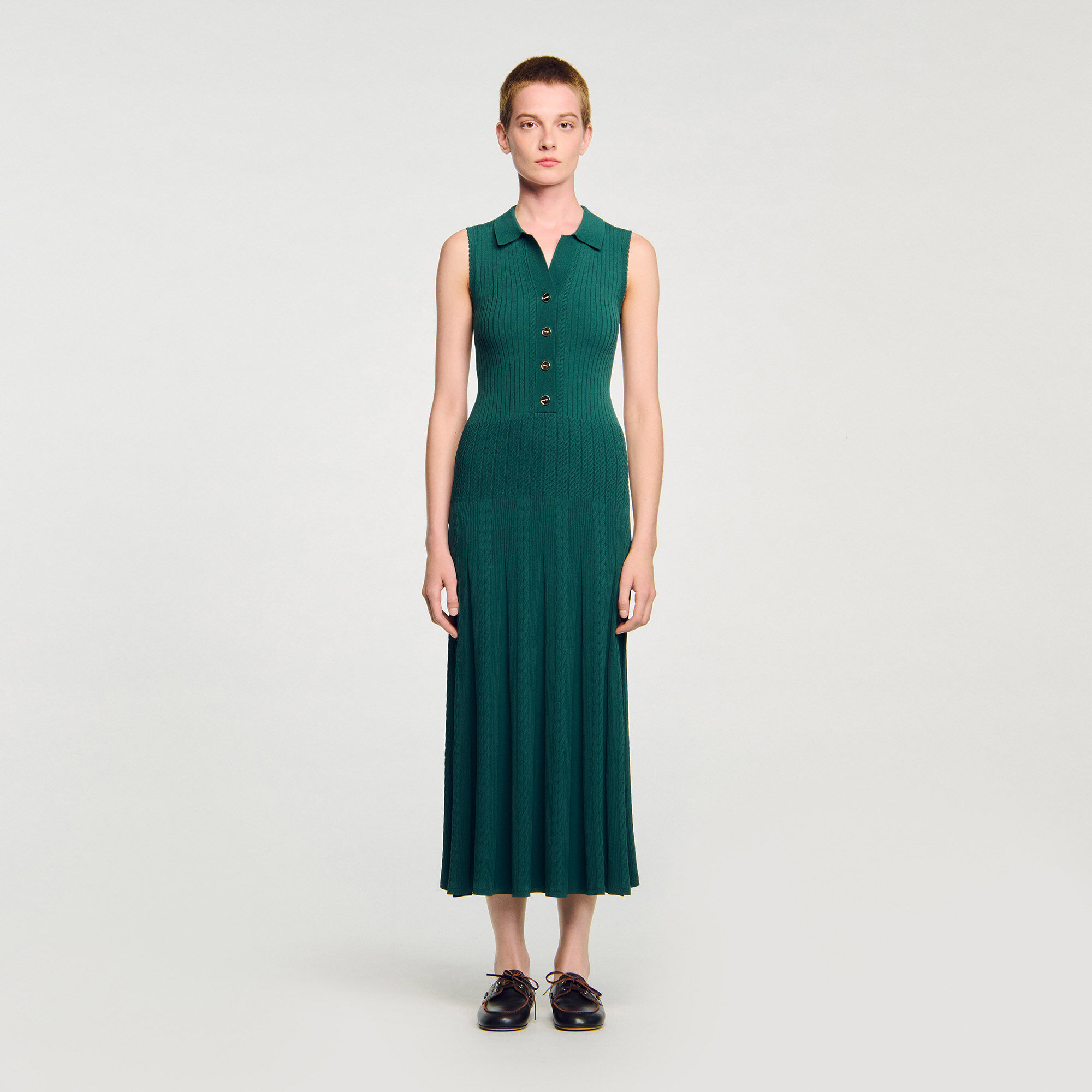 Strickkleid mit Polokragen