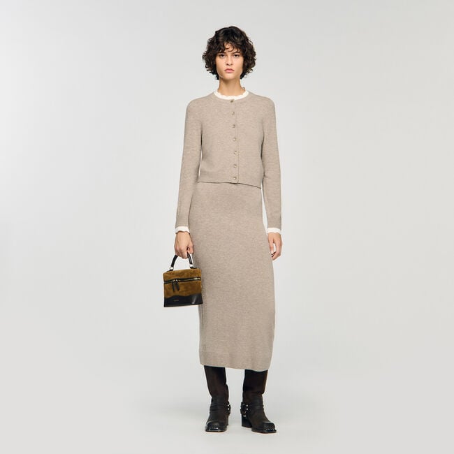Cardigan à col contrasté 