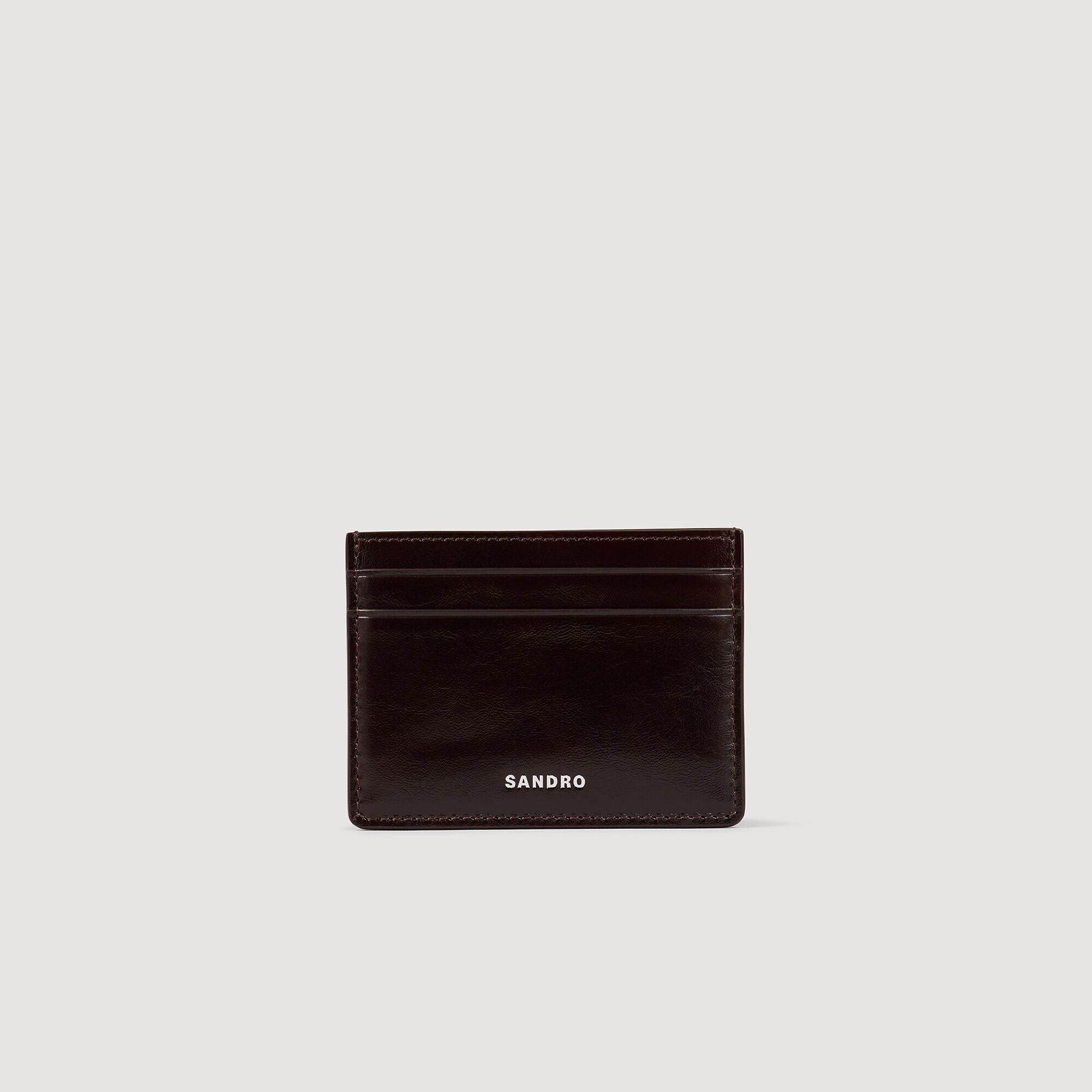 Glazed leather card holder