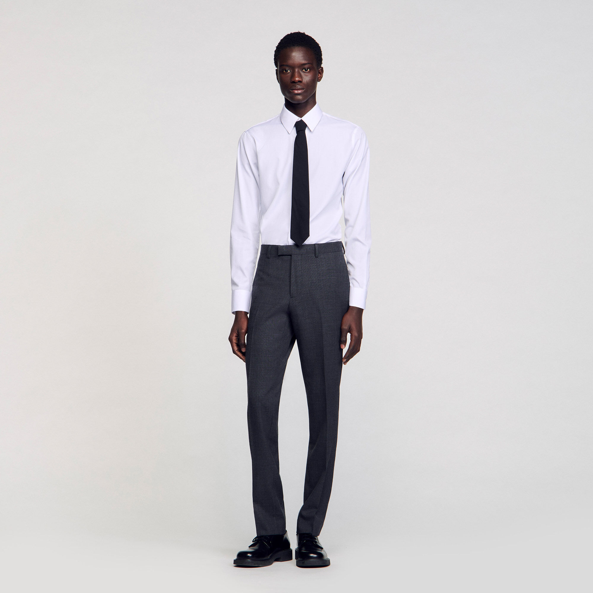 Wool suit trousers