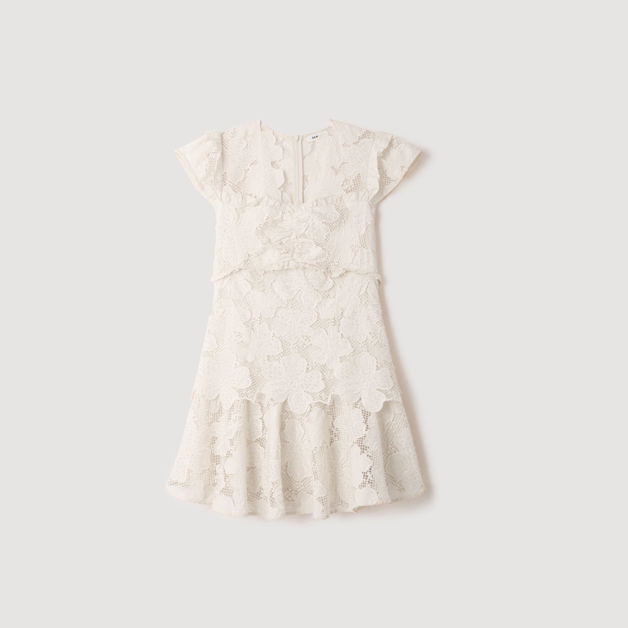 Robe courte imprim&eacute; fleur