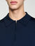 Knitted polo shirt with zip collar