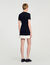 Short knit dress with ruffle