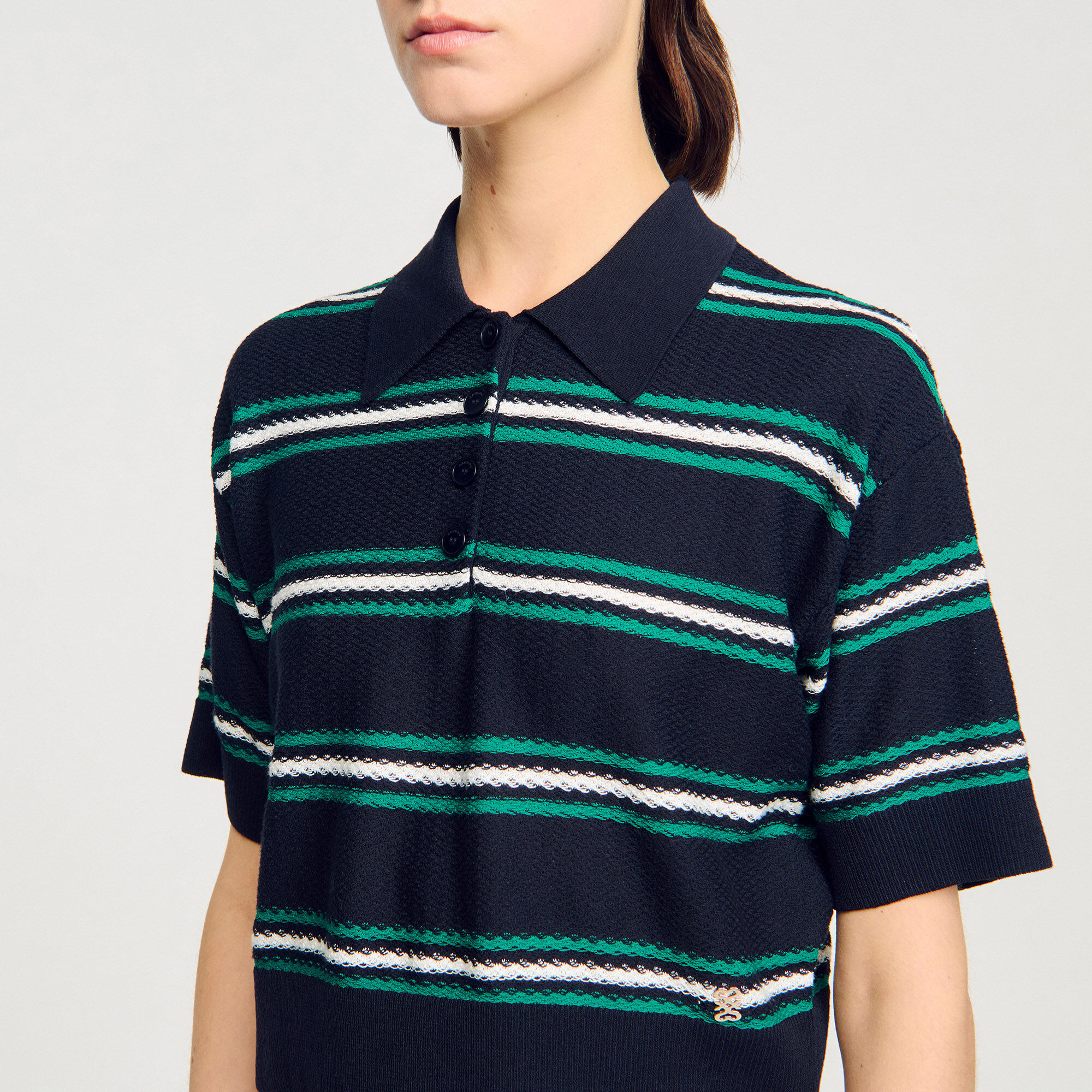 Pullover mit Polokragen