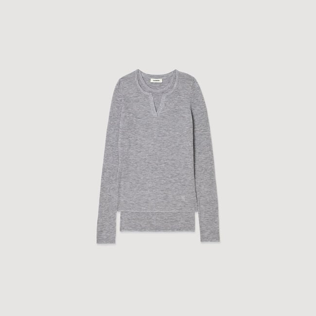 Wool layered effect jumper