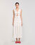 Robe longue froissée à nœud