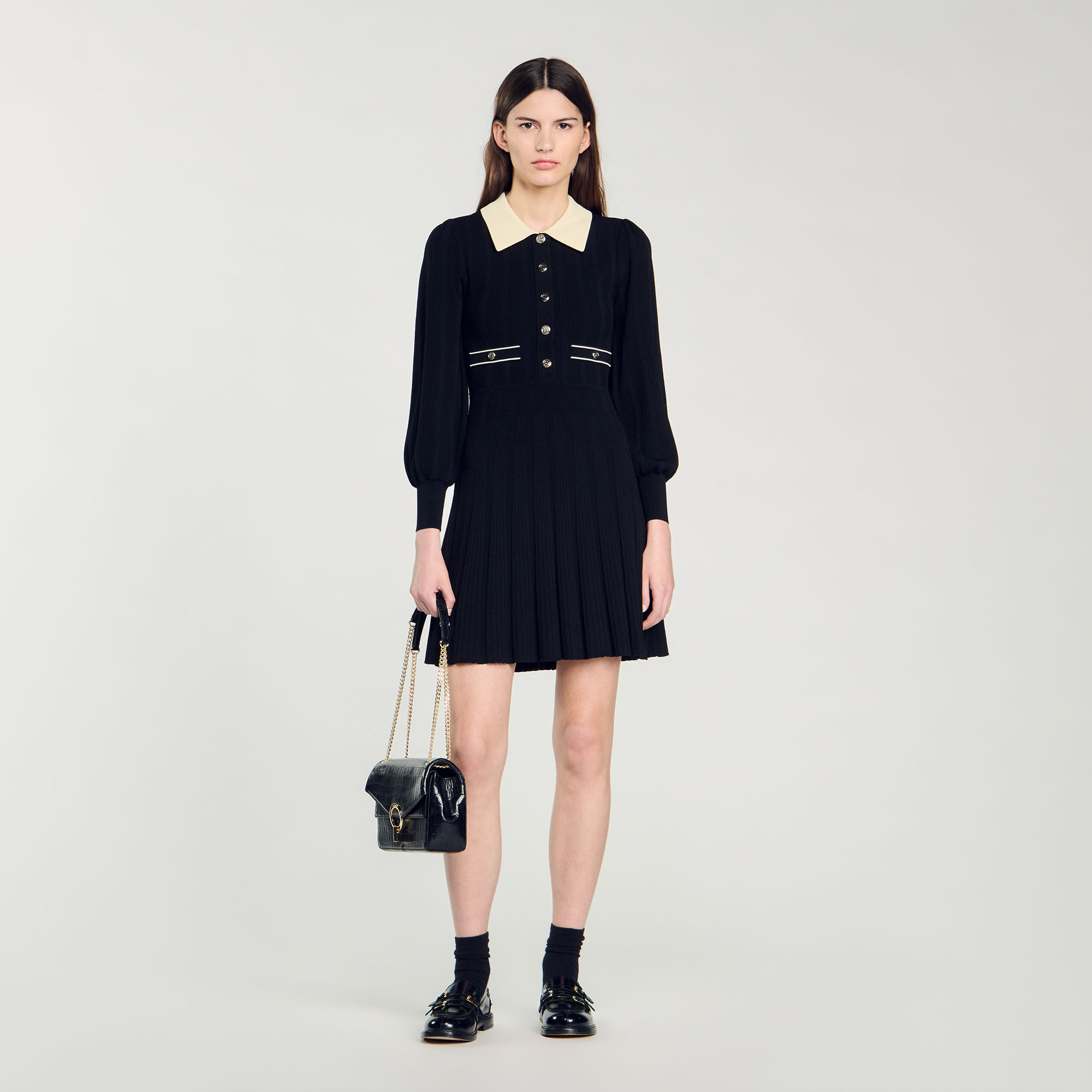 Robe sandro doré on sale