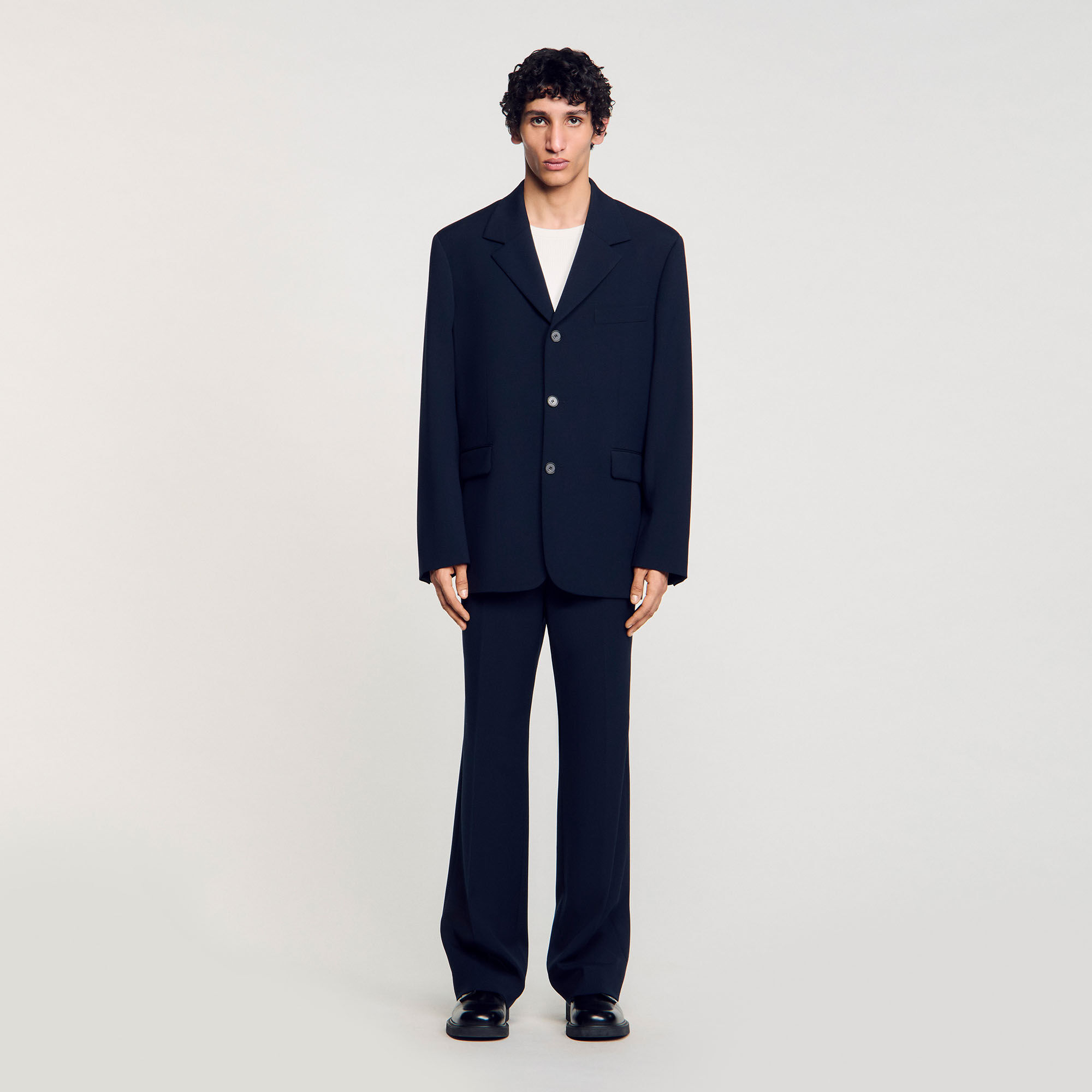 Oversize-Anzugjacke aus Wolle
