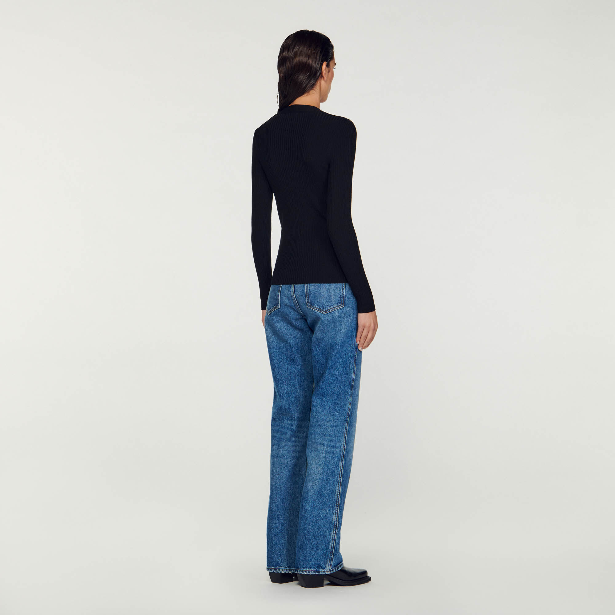 Cardigan en maille côtelée