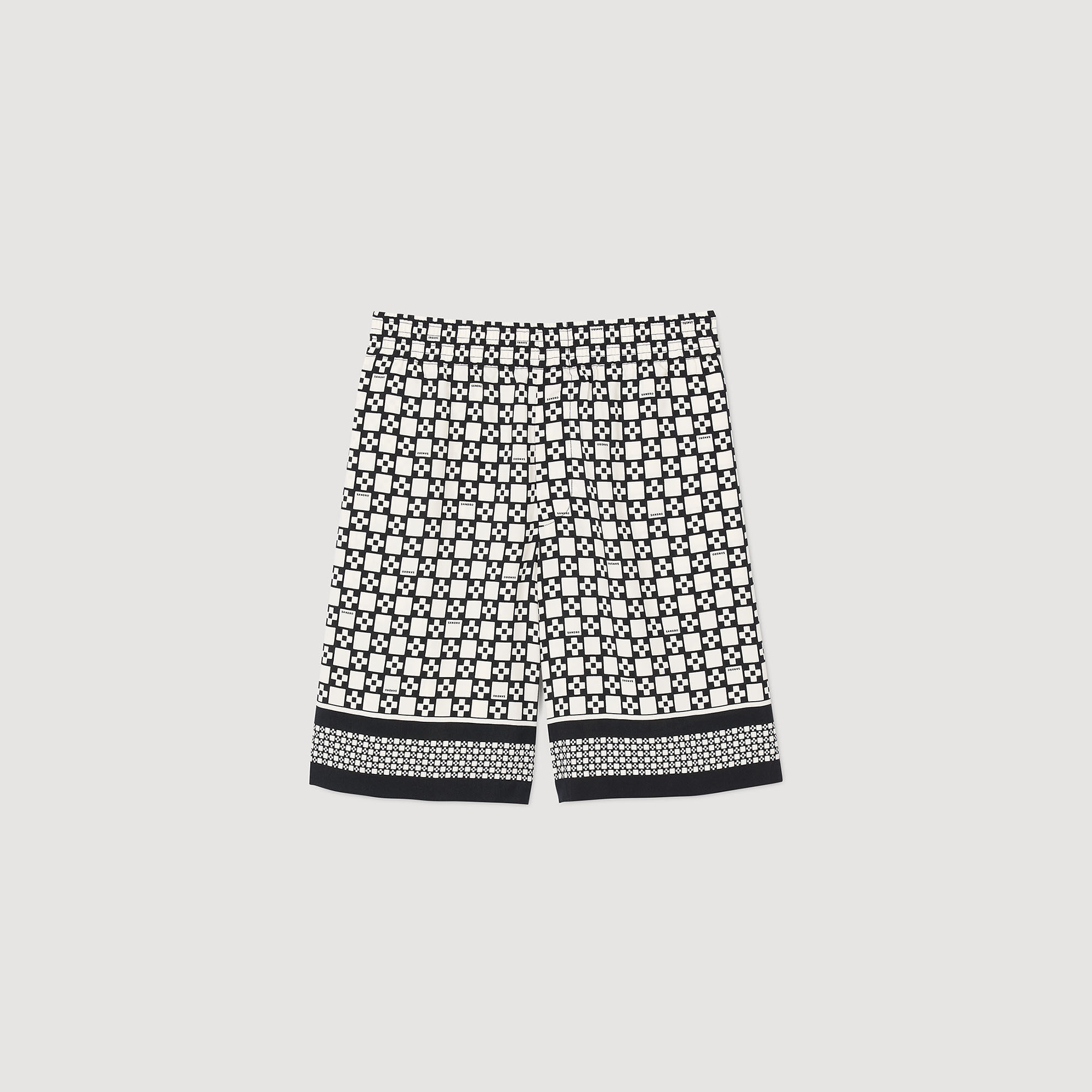 Fließende Bermudashorts mit Print